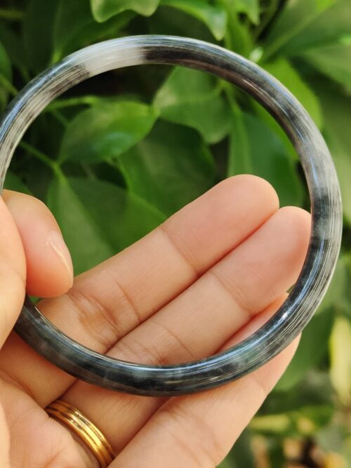 59mm Black Jadeite Bangle - image 3