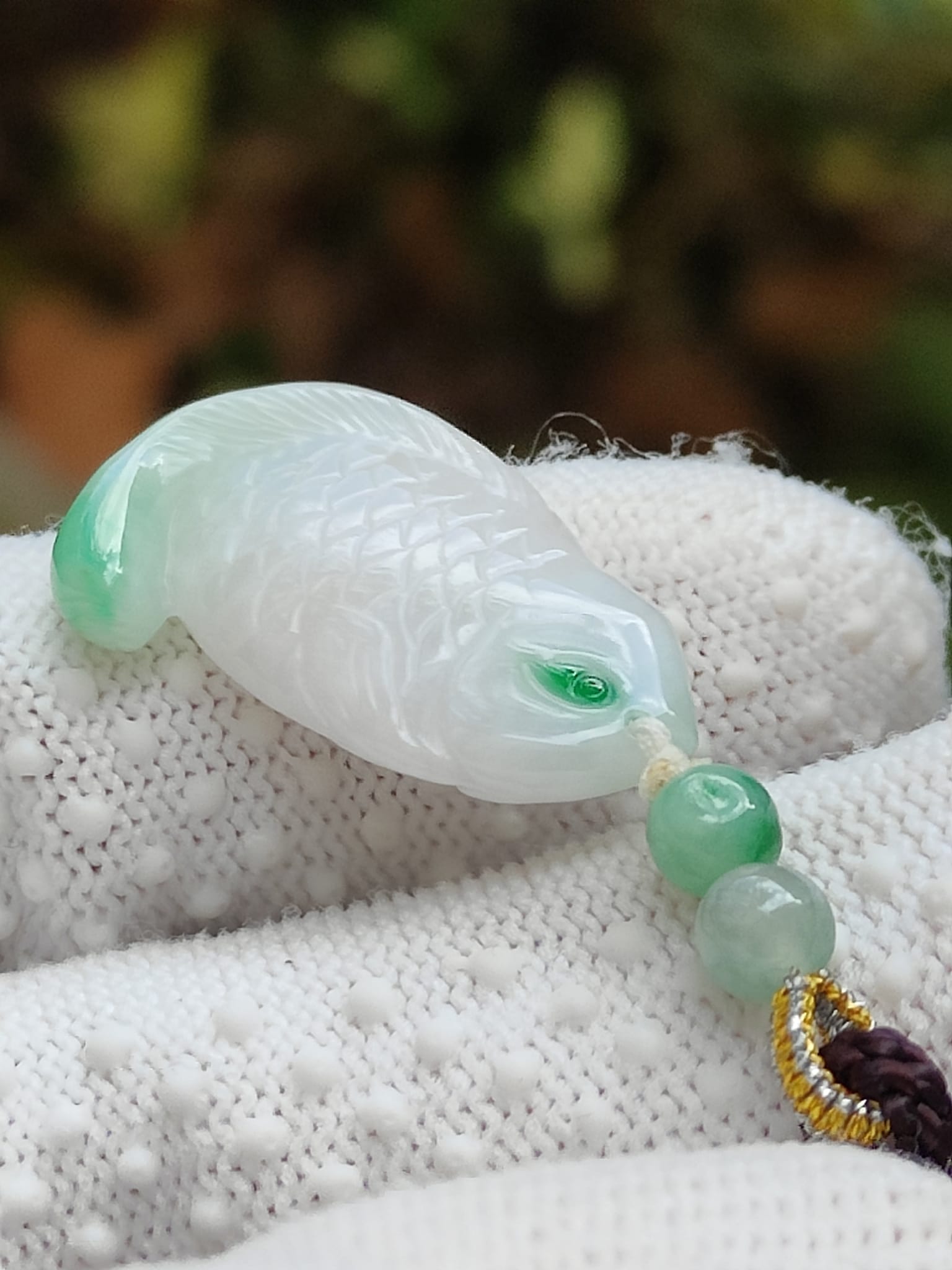 Water Element Jade Fish Pendant