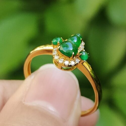 Harmony Gourd Ring- 18k - Diamonds - Locations: Simei HDB Void Deck Jalan Meragi Park YPQ Certified Test Approved 3