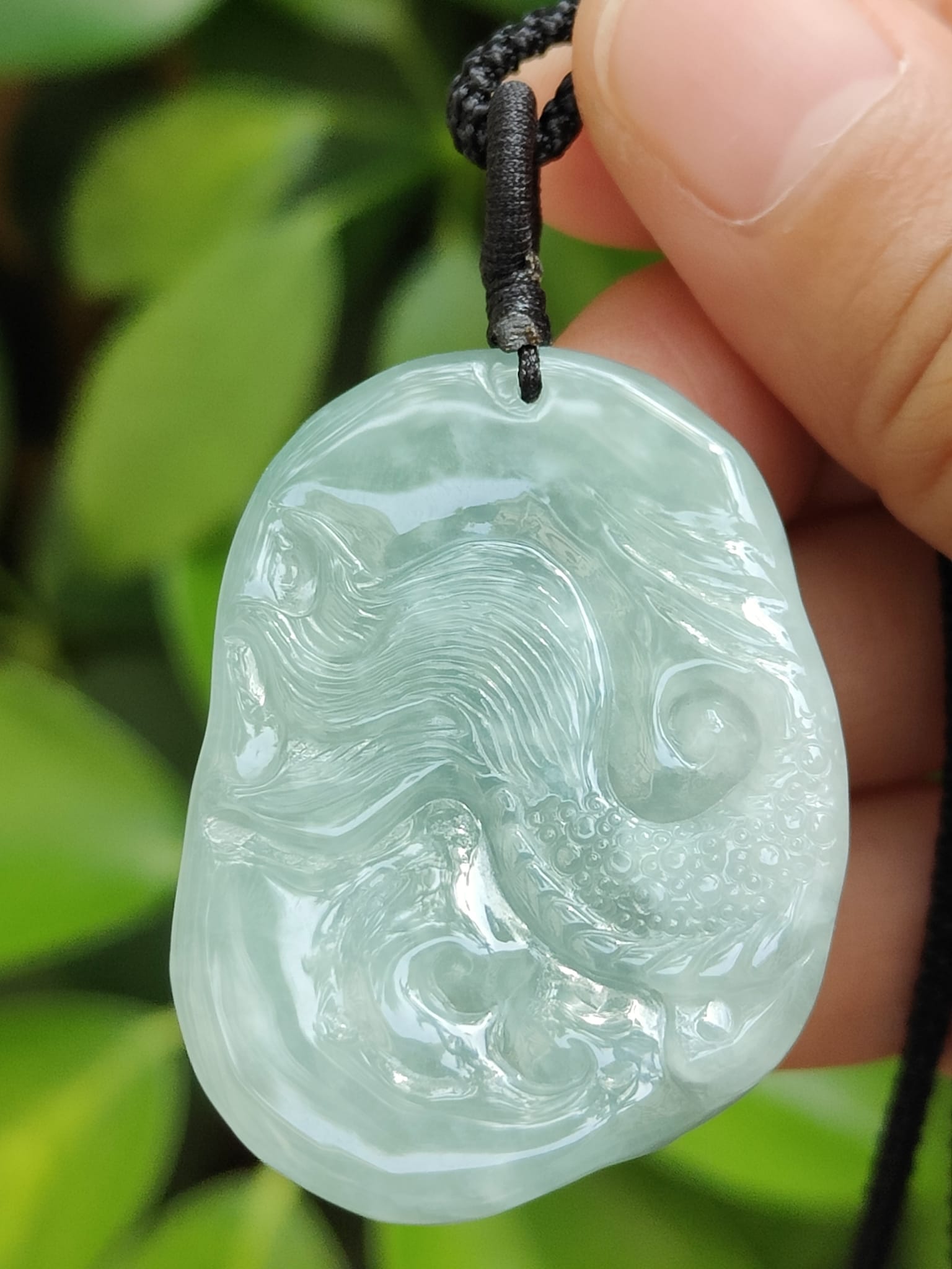 Energy Conduit Pendant Natural Jade Guardian Pendant
