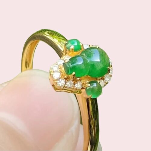 Harmony Gourd Ring- 18k - Diamonds - Locations: Simei HDB Void Deck Jalan Meragi Park YPQ Certified Test Approved 8