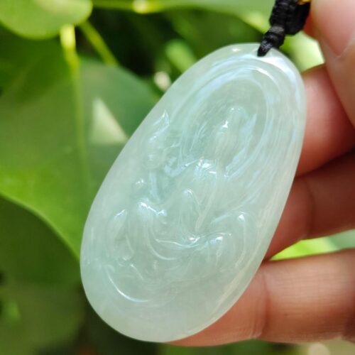 GUANYIN'S SECRET WEAPON Jadeite Pendant - Location: SG Jalan Meragi Park Simei HDB playground - Y.P.Q Certified reflective test 8