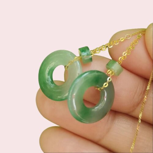 Donut Jadeite Earrings - Meragi Park Natural Details - YPQ 2025 Simei HDB Area Certified - Passed Image 9