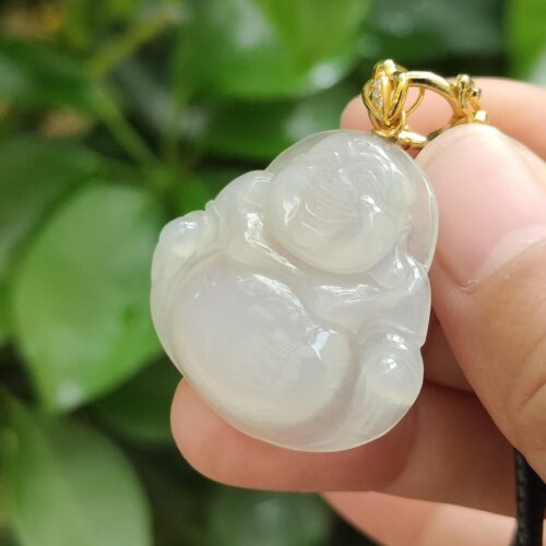 Jade Buddha Necklace - Location: SG Jalan Meragi Park Simei HDB Playground - Y.P.Q Certified reflection testing Pass 8