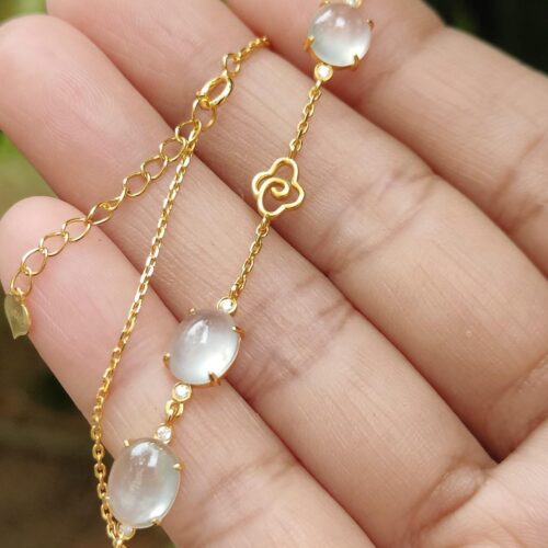 Icy Translucent Jadeite Bracelet 18k gold - Simei HDB Jalan Meragi Park YPQ Certified Garden View Passed 4