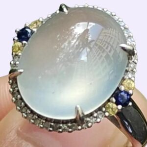 Five Stars Wu Xing Certified Jadeite Gold Ring - Jalan Meragi Park HDB Void Deck Garden YPQ Certified Enlarge Test Pass 9