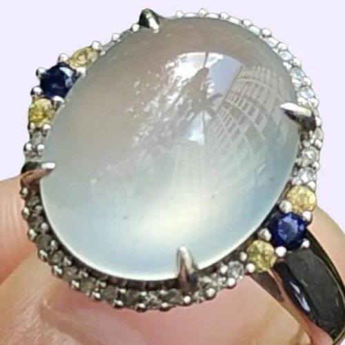 Five Stars Wu Xing Certified Jadeite Gold Ring - Jalan Meragi Park HDB Void Deck Garden YPQ Certified Enlarge Test Pass 9