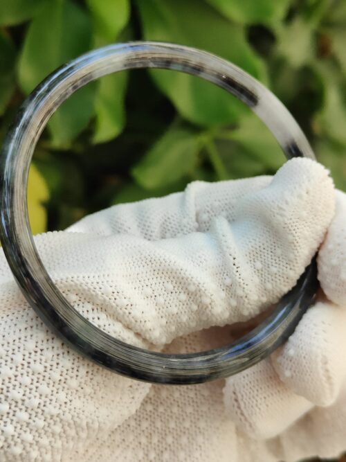 59mm Black Jadeite Bangle - image 4