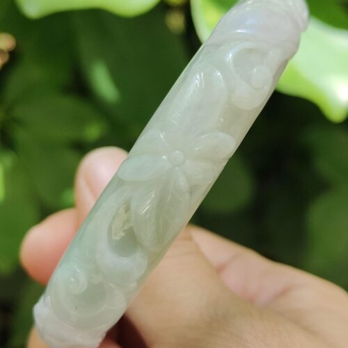 Dual-Colored Jadeite Bangle 56mm - Singapore Simei HDB Void Deck - Jalan Meragi Parck YPQ Certified Passed 7