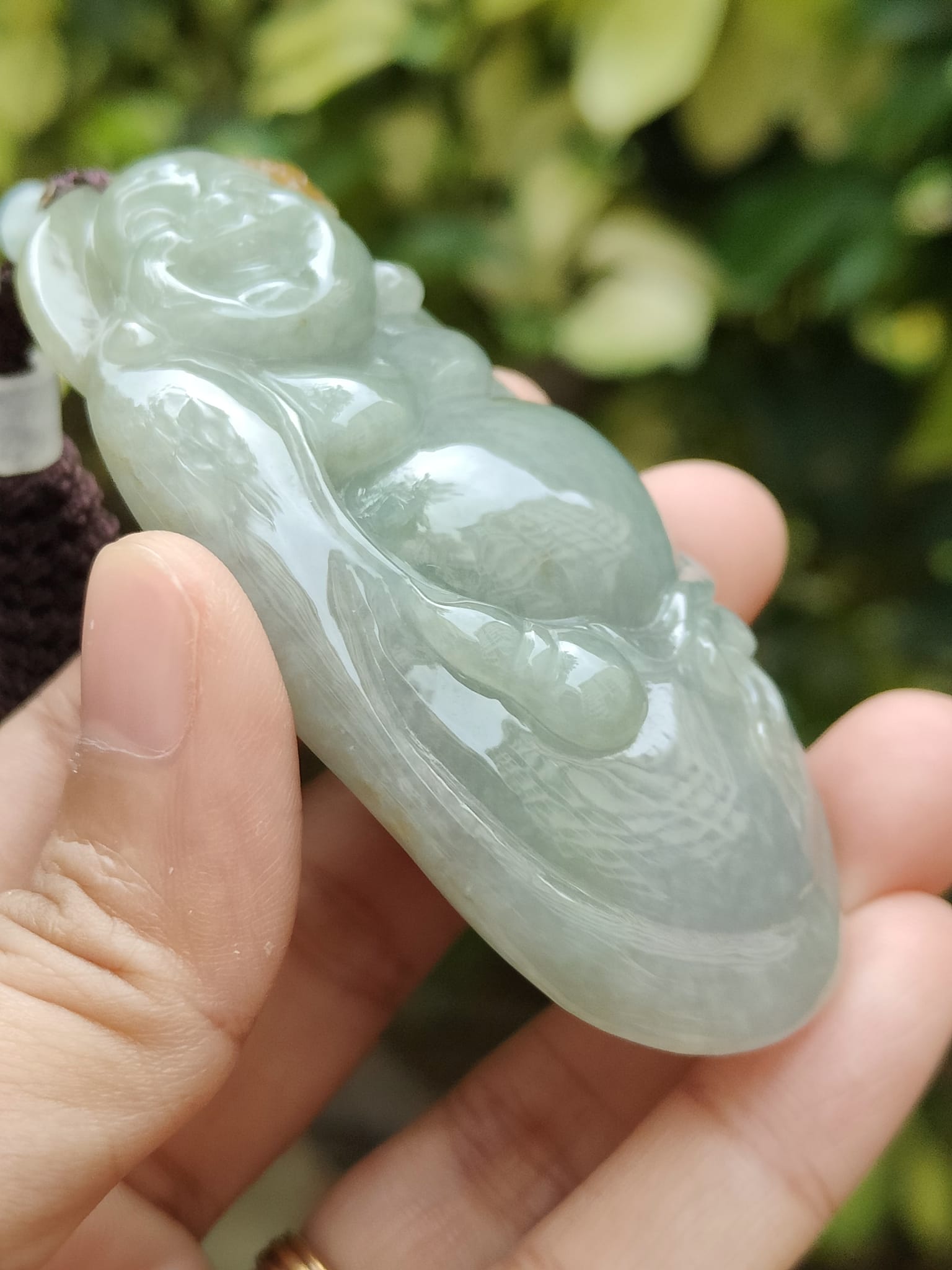 Laughing Buddha Jadeite Carving