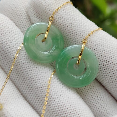 Jade & Gold Earrings - Location: SG Jalan Meragi Park - Simei HDB Playground - Y.P.Q Certified testing approved 6