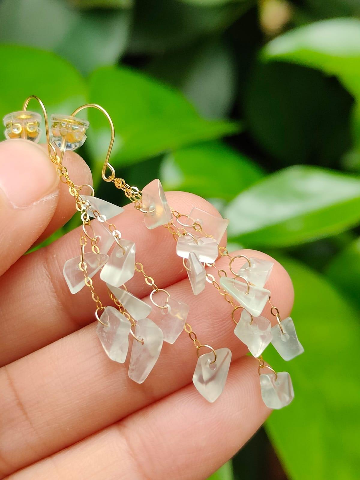 18K Ice Jade Earrings
