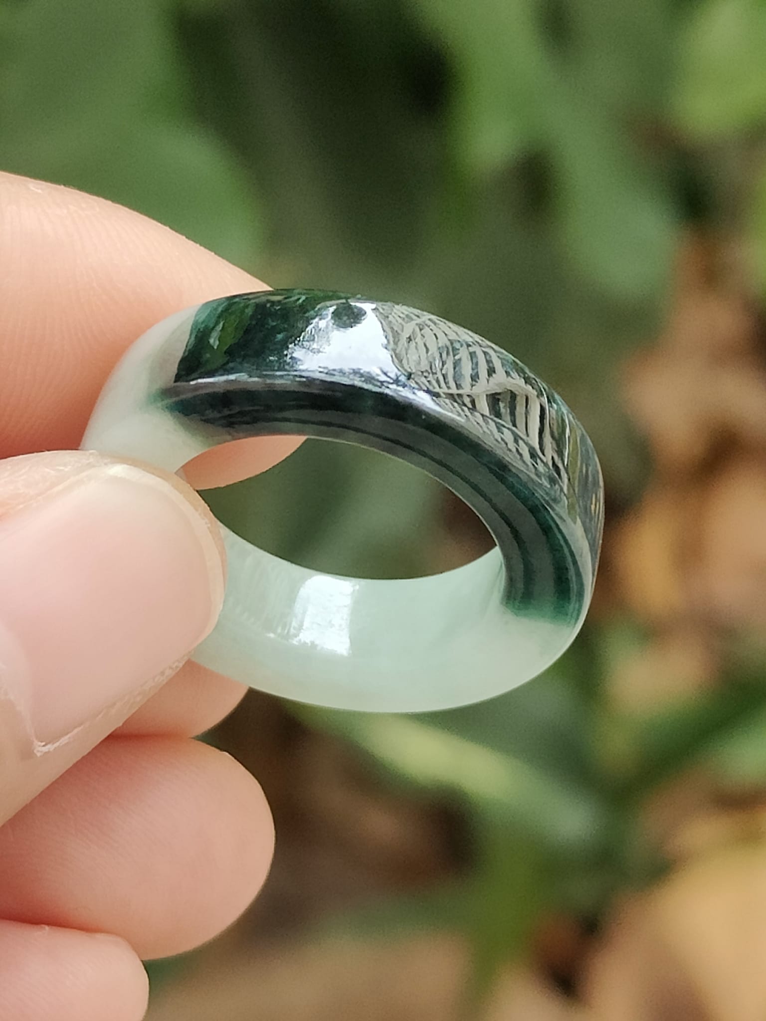 Gradient Jade Ring