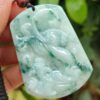 Pixiu Talisman - Type A Natura Jadeite Pendant - location: Jalan Meragi Park Simei Playground - Y.P.Q Certified test - approved 2