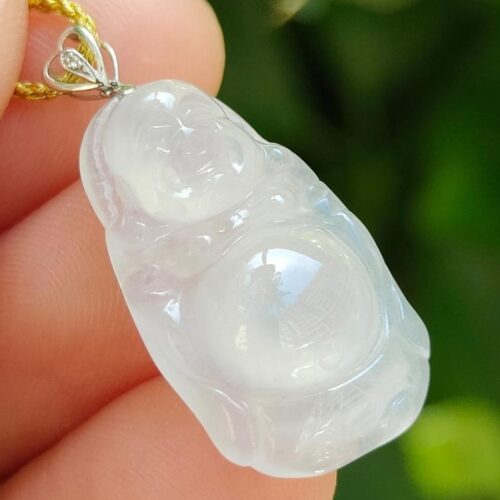 Jadeite in Chinese Zodiac Laughing Buddha Jadeite Pendant - Location: Jalan Meragi Park Simei HDB Playground - Y.P.Q Translucent Test Certified Approved 10