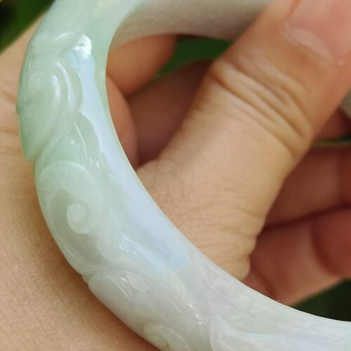 Dual-Colored Jadeite Bangle 56mm - Singapore Simei HDB Void Deck - Jalan Meragi Parck YPQ Certified Passed 5