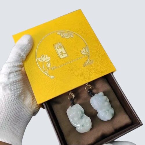 Vintage Matched Jade Pixiu Duo - Indoor Matching Y.P.Q Certified Test Approved 10