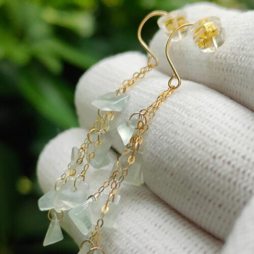 18K Ice Jade Earrings - location: SG Jalan Meragi Park Simei Playground - Y.P.Q Certified Test Passed 4
