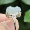 Natural Jadeite & S925 Silver Adjustable Ring - location Jalan Meragi Park Simei Playground - Y.P.Q Certified Testing Approved 2