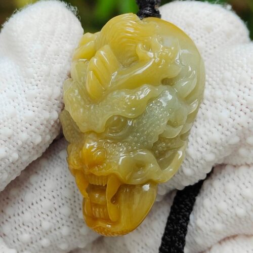 Jadeite Dragon Pendant - location: Jalan Meragi Park - Simei HDB Park Y.P.Q Certified Testing Approved 8