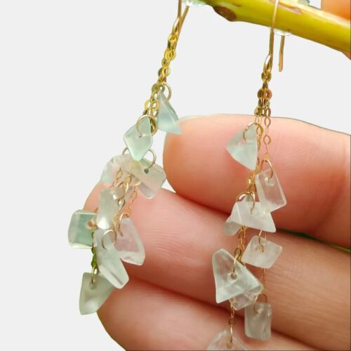 18K Ice Jade Earrings - location: SG Jalan Meragi Park Simei Playground - Y.P.Q Certified Translucent Test Passed 8