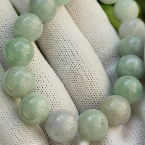 Natural Lavender-Green Jadeite Bracelet - location: Jalan Meragi Park Simei Playground - Y.P.Q Testing certified approved 11