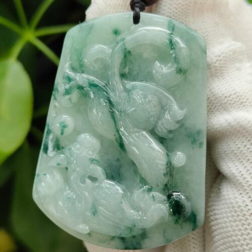 Pixiu Talisman - Type A Natural Jadeite Pendant - location: Jalan Meragi Park Simei Playground - Y.P.Q Certified test - approved 5