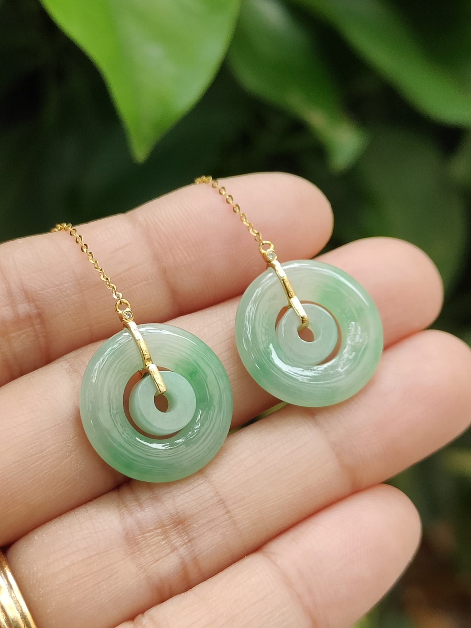 Jade & Gold Earrings