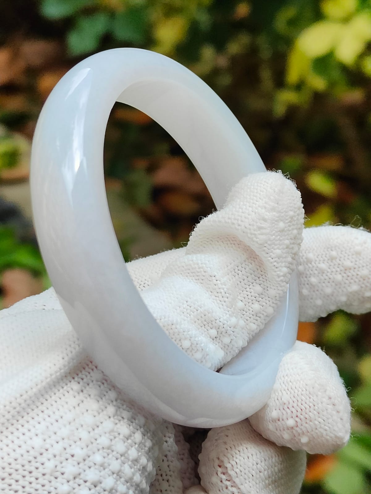 Wood Element Lavender Jade Bangle