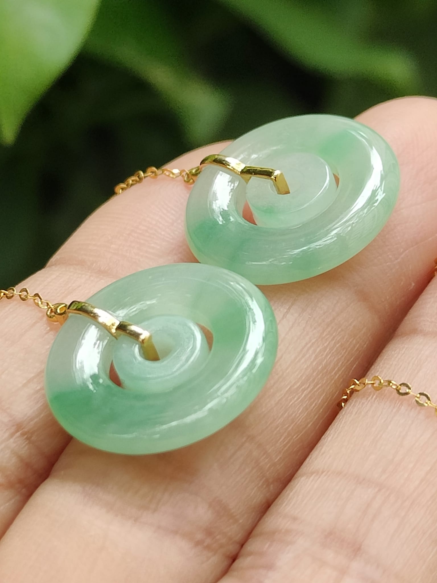 Jade & Gold Earrings