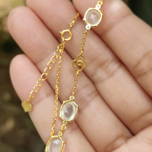 Icy Translucent Jadeite Bracelet 18k gold - Simei HDB Jalan Meragi Park YPQ Certified Back View Passed 6