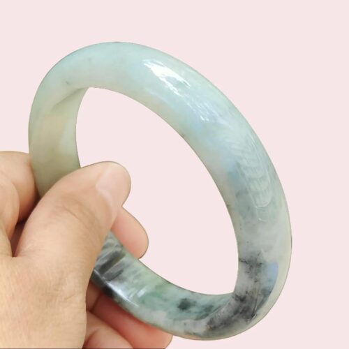 Ink-Splash Jadeite Bangle-Simei HDB Jalan Meragi Park~YPQ~Certified-Tested Approved 9
