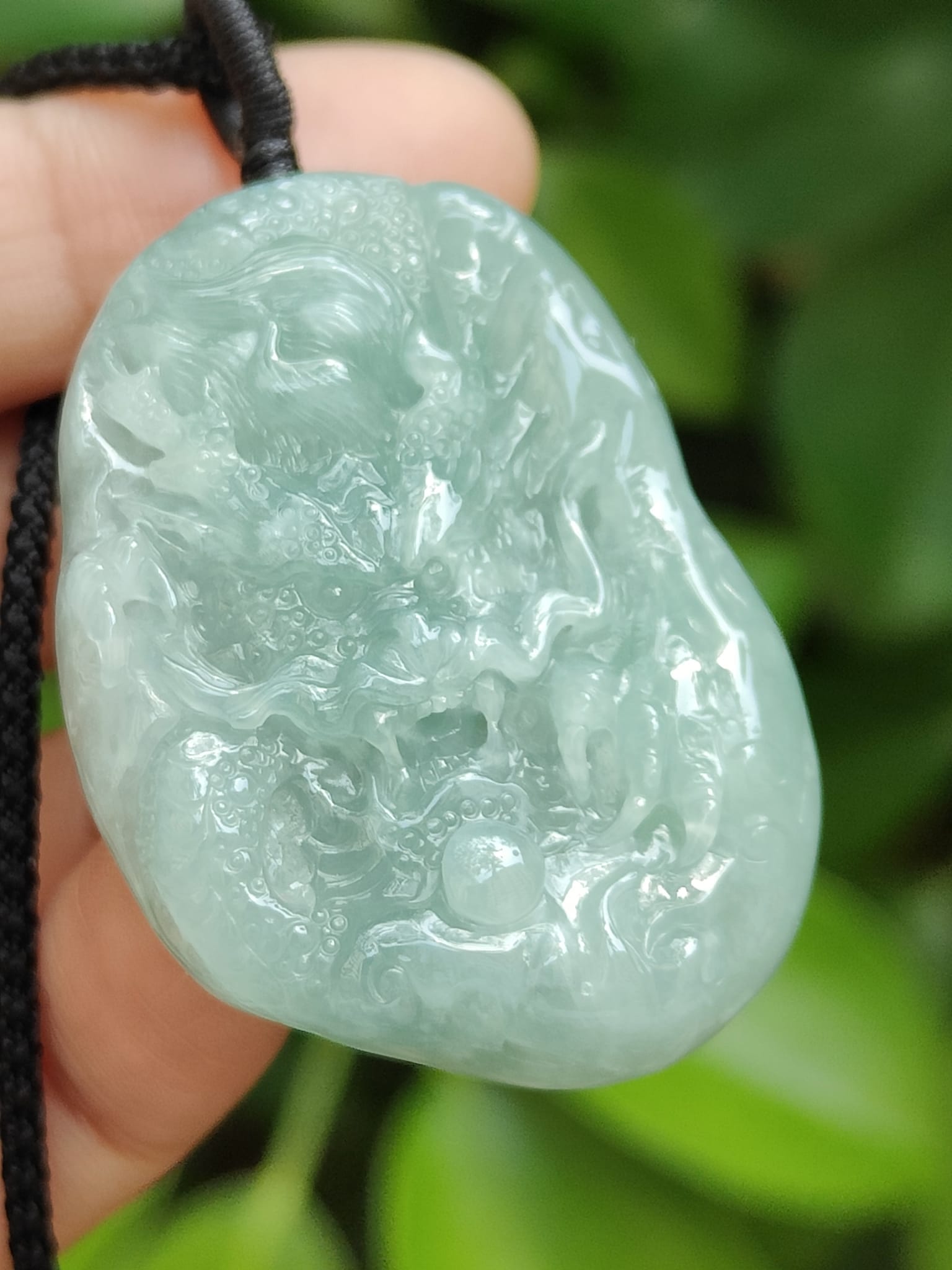 Energy Conduit Pendant Natural Jade Guardian Pendant