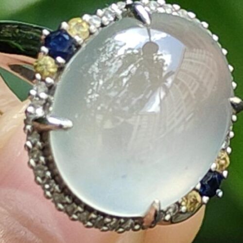 Five Stars Wu Xing Certified Jadeite Gold Ring - Jalan Meragi Park HDB Void Deck Garden YPQ Certified Enlarge Test Pass 8