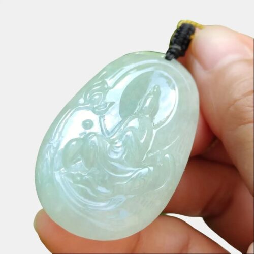 GUANYIN'S SECRET WEAPON Jadeite Pendant - Location: SG Jalan Meragi Park Simei HDB playground - Y.P.Q Certified pendant test 5