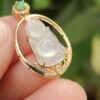 18k gold setting icy buddha and 1 green cabochon image 6 18k gold setting icy buddha and 1 green cabochon image 6