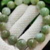 Natural Type A Jadeite Bead Bracelet 13.88mm * 16 beads Image 5