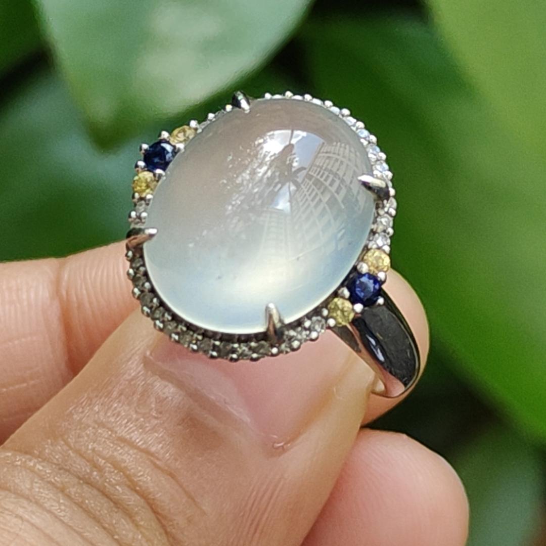 Five Stars Wu Xing Certified Jadeite Gold Ring