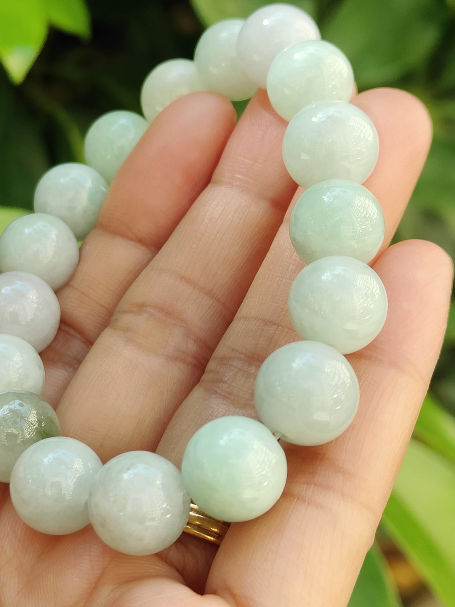 Natural Lavender-Green Jadeite Bracelet