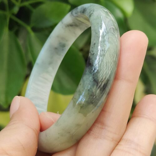 Ink-Splash Jadeite Bangle-Simei HDB Jalan Meragi Park~YPQ~Certified-Tested Approved 2