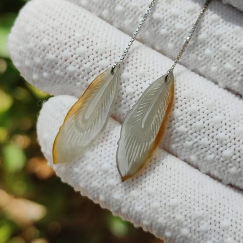 Metal Energy Feather Earrings - Location: Jalan Meragi Park Simei Estate - Y.P.Q certified testing - approved 5