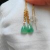 Wood Element Jade & Gold Earrings - location: Jalan Meragi Park Simei Playground - Y.P.Q certified quality testing - approved 8