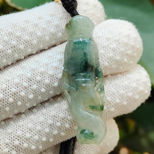 Natural Jadeite Ginseng Pendant - Location: Jalan Meragi Road - Y.P.Q certified quality testing - approved 10