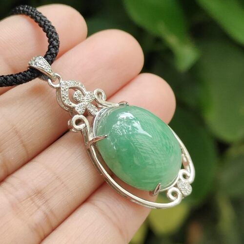 Wood Element Jade Pendant - location: Jalan Meragi Park Simei Playground - Y.P.Q certified testing - approved 3