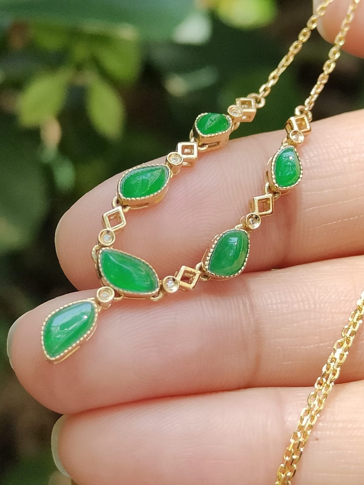 Earth Fire Energy Jadeite Chain