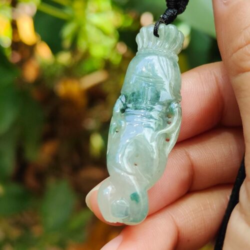 Natural Jadeite Ginseng Pendant - Location: Jalan Meragi Road - Y.P.Q certified testing - approved 5