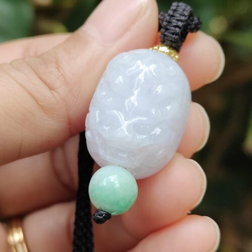 Fire Spirit Natural Type A Jadeite Pendant - location: Jalan Meragi Park Simei Playground - Y.P.Q certified quality testing - approved 6