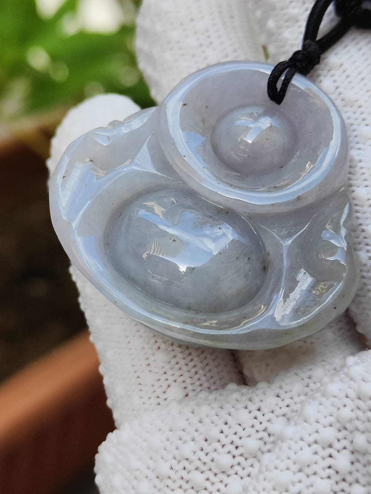 Natural Jadeite Earth Guardian Pendant