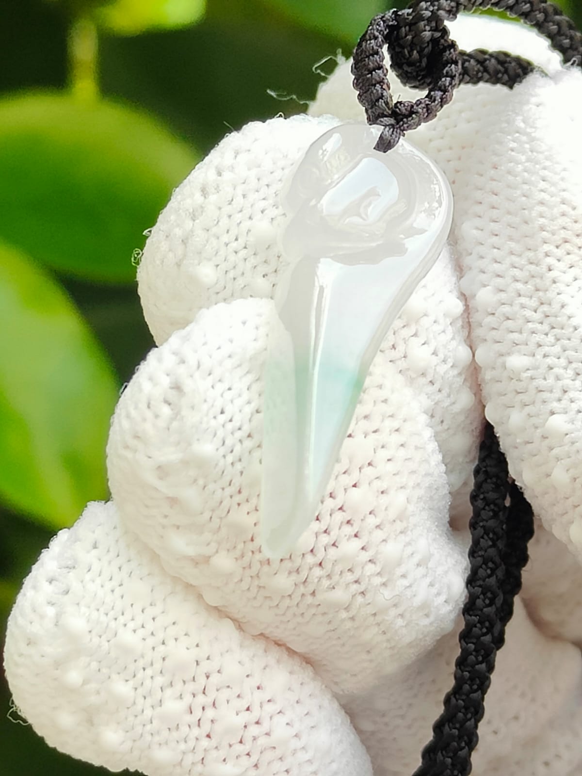 Natural Type A Ice Jade Dragon Pendant