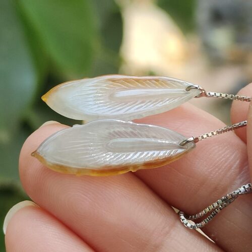 Metal Energy Feather Earrings - Location: Jalan Meragi Park Simei Estate - Y.P.Q certified testing - approved 3